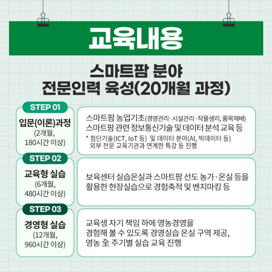 [카드뉴스] 스마트팜 선도할 청년 인재 모집…교육비 전액 지원7